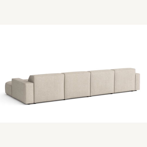 Olio Nobile Nowoczesna sofa w kształcie litery U Tkanina Raven 24